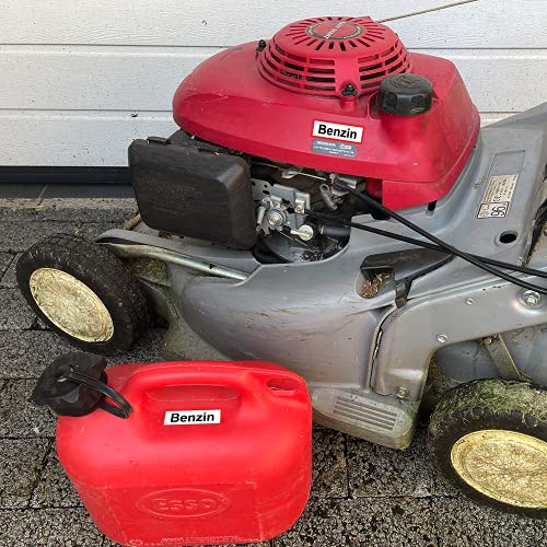 Hochwertige Kraftstoff Aufkleber: Benzin, Super, Diesel & 2-Takt Gemisch, 8 Stück