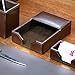 Dacasso Dark Brown Bonded Leather Memo/Note Holder for Desktop - Executive Decor & Office Organization Essential
