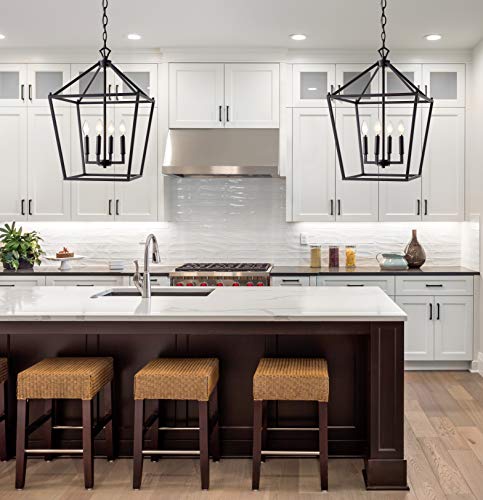 Jonathan Y Jyl7437A Pagoda Lantern Dimmable Adjustable Metal Led Pendant Classic Traditional Dining Room Living Room Kitchen Foyer Bedroom Hallway, 16 In, Oil Rubbed Bronze #TOP3