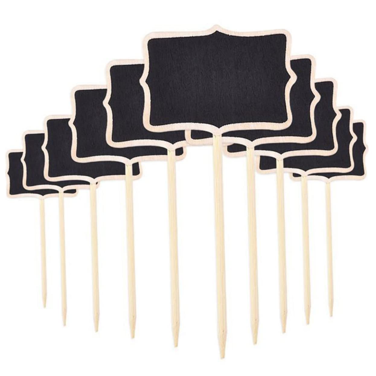 Garneck 30pcs Chalkboard Plant Labels Garden Potted Plants Identifying Tags for Weddings Birthdays Events Mini Signs for Easy Insertion Decoration