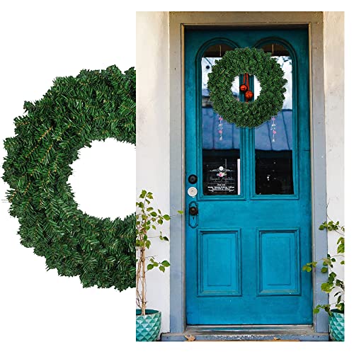 Christmas Wreaths For Front Door Outside, Wreaths For Christmas Decorations,16" Canadian Artificial Pine Christmas Wreath For Christmas Day Party,Unlit Front Door Wreaths For All Seasons (2, 16") #TOP1