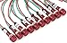 PACK OF 10 YuCo YC-9WRT-1R-24-10 RED 9MM LED INDICATOR MINIATURE PILOT LIGHT 24V AC or DC