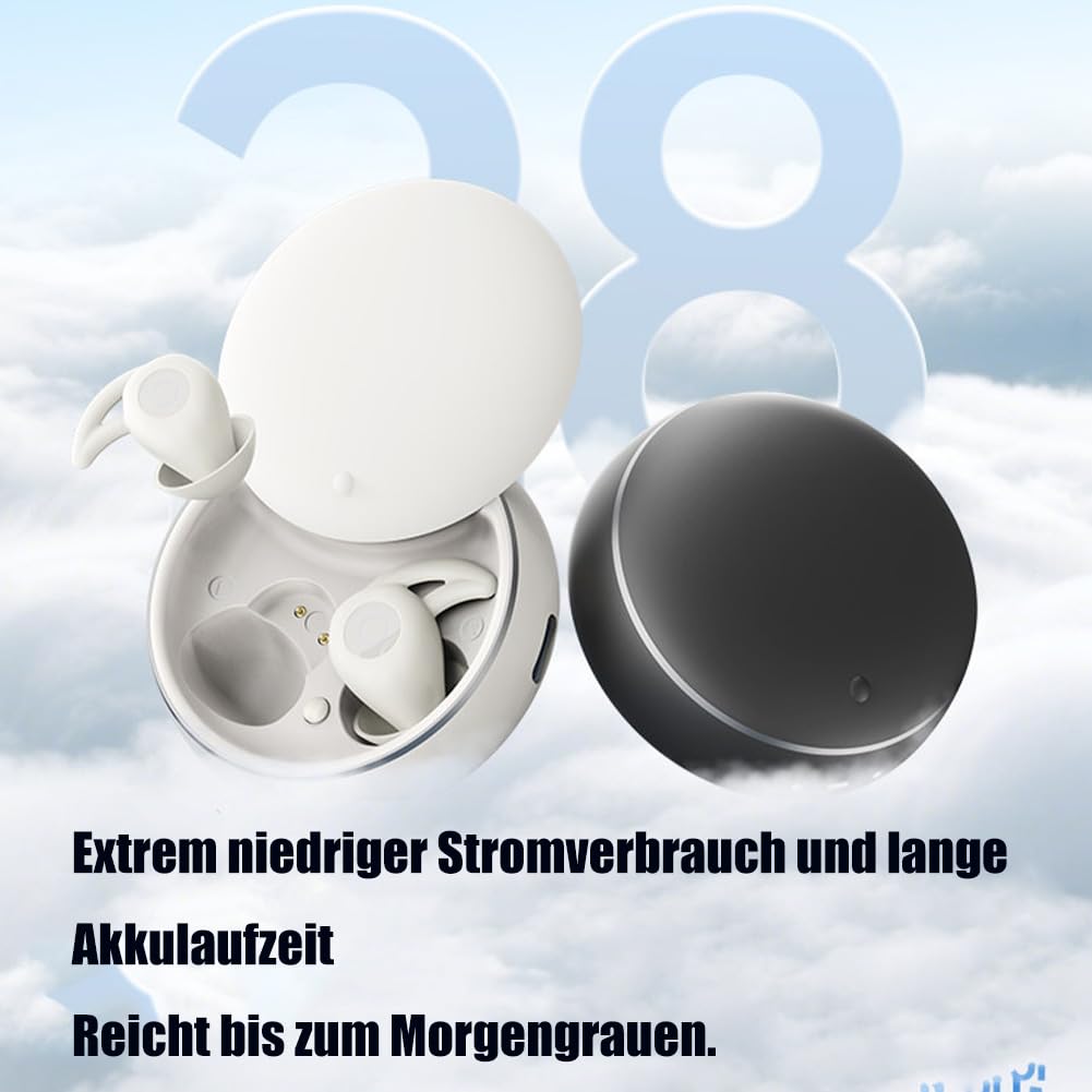 2026 Écouteurs Bluetooth pour moto, mini écouteurs invisibles avec ANC, écouteurs intra-auriculaires confortables pour anti-ronflement, sommeil, mouvement, voyage et tout casque (B)