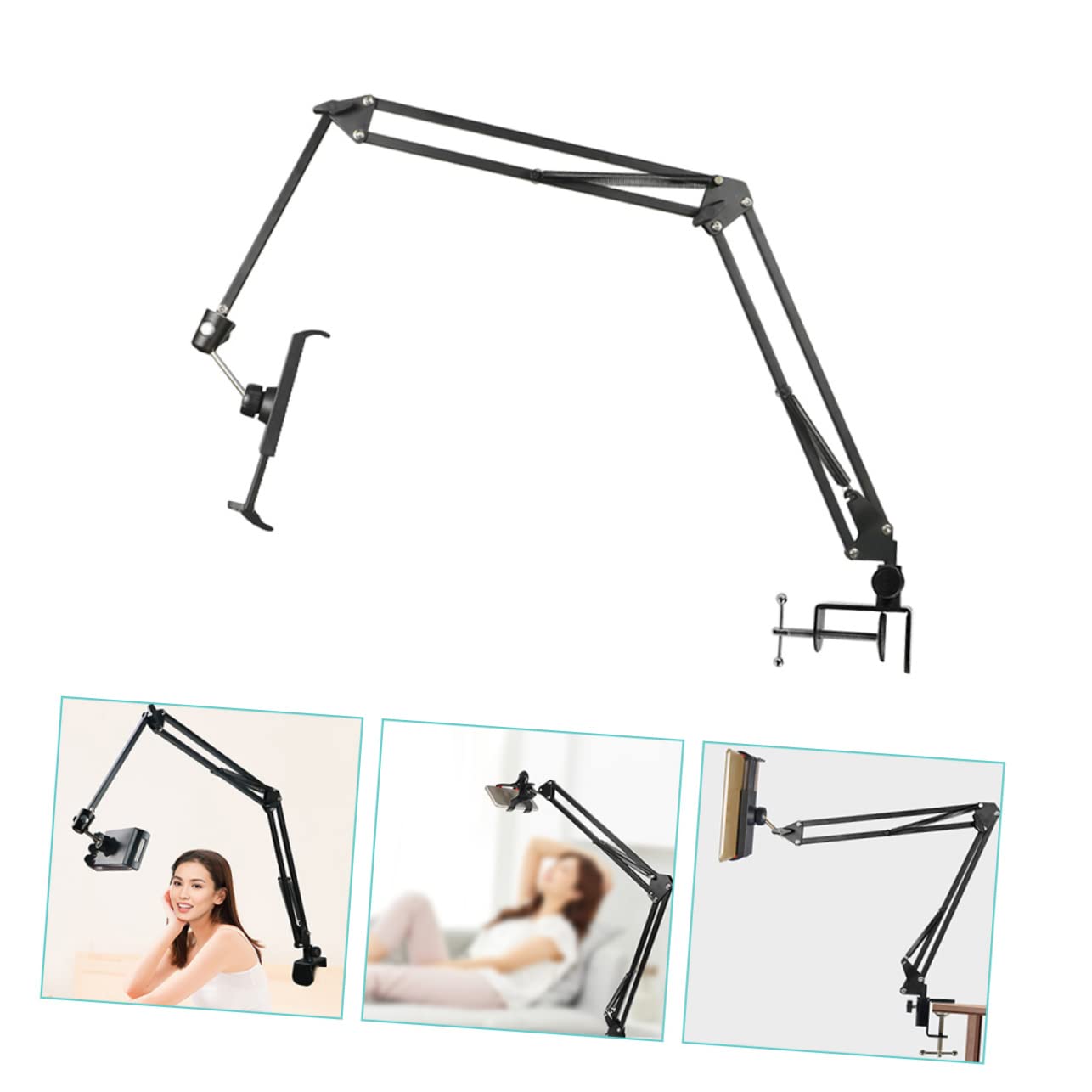 1set Supporto Telefonico Regolabile Da Tavolo Porta Smartphone Pieghevole Per Letto e Scrivania Facile Da Installare e Trasportare Compatibile Con Tablet e Cellulari Design Pratico