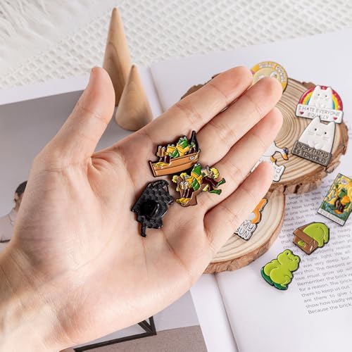 Funny Animal Enamel Pins Set Corgi Frog Goose Cat Themed Badge Pins for Backpack Novelty Lapel Pins for Clothes Cartoon Brooches for Hats Bags Jackets2