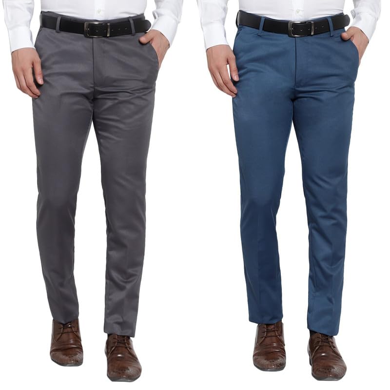 shbm Formal Regular Fit Cotton Combo Trouser | Pack of 2-picture-52