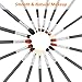 Logiverl 19 Pieces Eyeshadow Brush Set Included Eyeshadow Eyebrow Brush with Wooden Handle and Black Case (Black)……