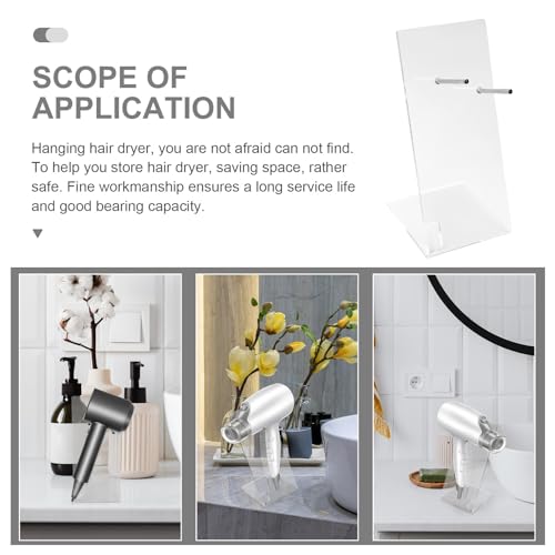Support sèche-cheveux acrylique pour éviter les chutes d'appareils au sol