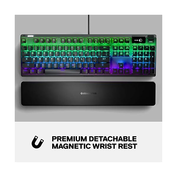 Steelseries Apex Pro Mechanical Gaming Keyboard Adjustable Actuation Switches Worlds Fastest Mechanical Keyboard Oled Smart Display Rgb Backlit