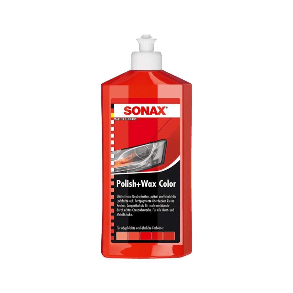 SONAX 4X 02964000 Polish & Wax Color NanoPro rot Autopolitur Wachs 500ml