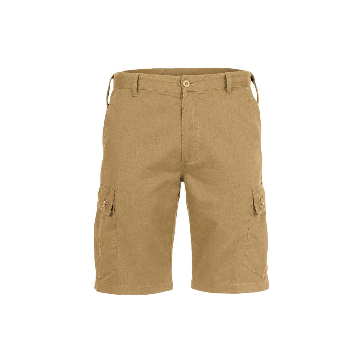 Highlander Men's Khaki Elite Cargo Shorts - Durable Tactical Combat Short With Pockets (Uk, Waist, 28, Regular, Regular)