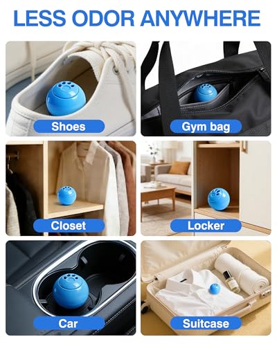 Shoe Deodorizer Balls, 10 Pack Odor Eliminator for Shoes, Sneakers, Boots, Gym Bags and Lockers - image 6