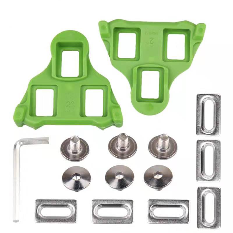 Calas SPD Compatibles, Kit Calas 2 Agujeros para Zapatillas Ciclismo MTB e Indoor Cycling, 0° 2° 6°, Recambio Antideslizante