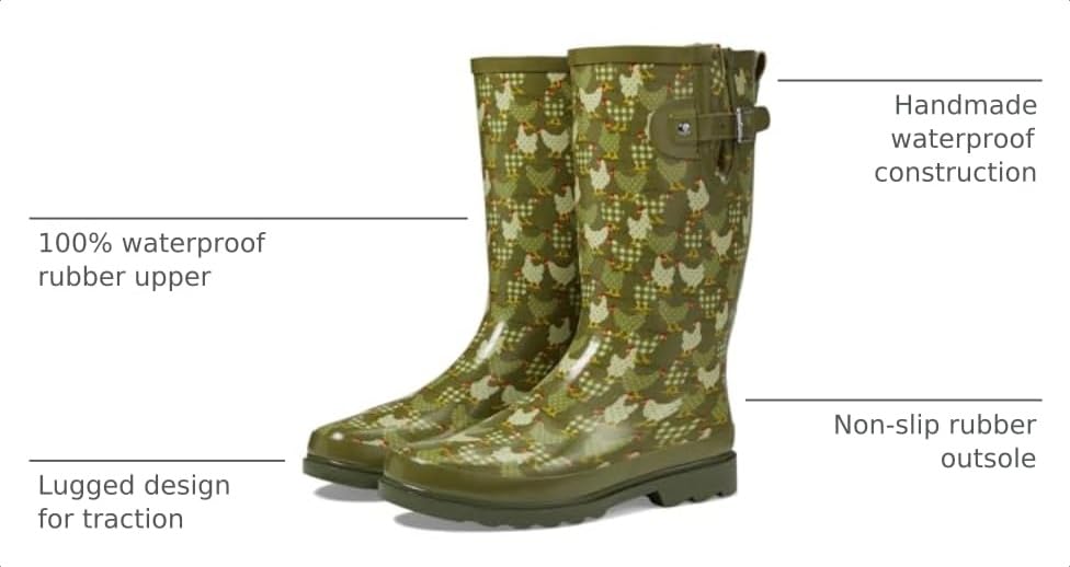 Image of Western Chief Women's Tall Waterproof Rain Boot Outdoor Garden Shoes