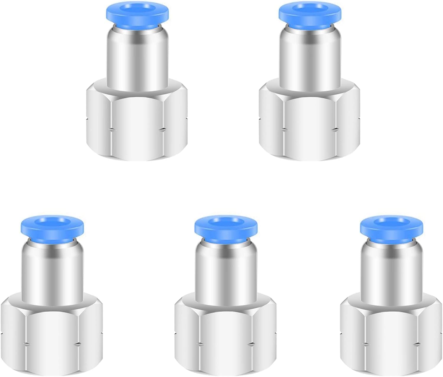 1/4 Female Npt Push to Connect Fittings,CEKER 12MM x 1/4" NPT Female Thread Air Fittings 12MM Quick Connect Air Lines Fittings Pneumatic Tubing Fitting Push in Connector 10Packs