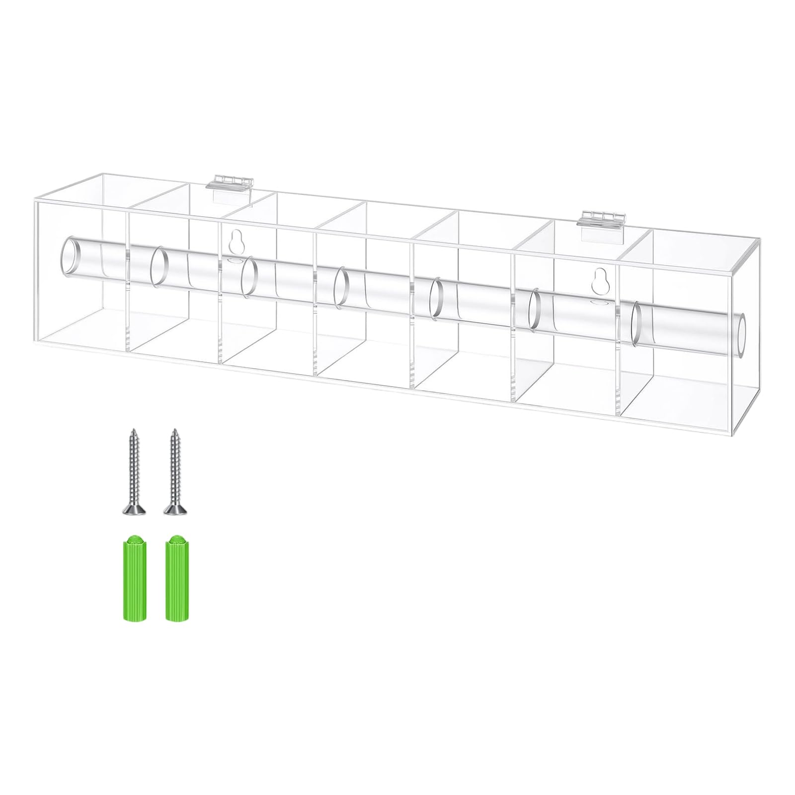 Distributeur d'étiquettes en acrylique avec compartiments pour montage mural pour une organisation efficace des informations d'étiquettes et des autocollants de date