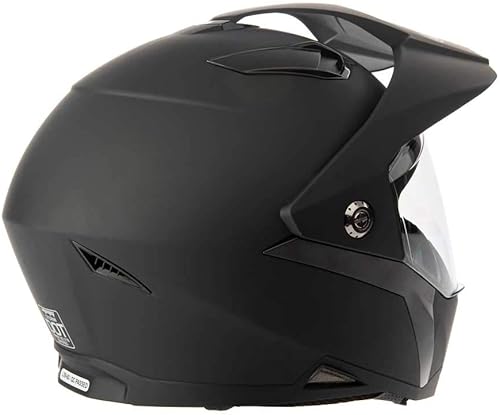Miniatura 4 de MMG Casco Dual Sport de cara completa para motocicleta todoterreno (modelo 23), color negro mate, M