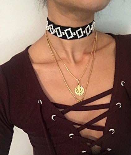 The Dolce Chokers//Diamond Jewels over Black Velvet Choker Necklace//Free Gift