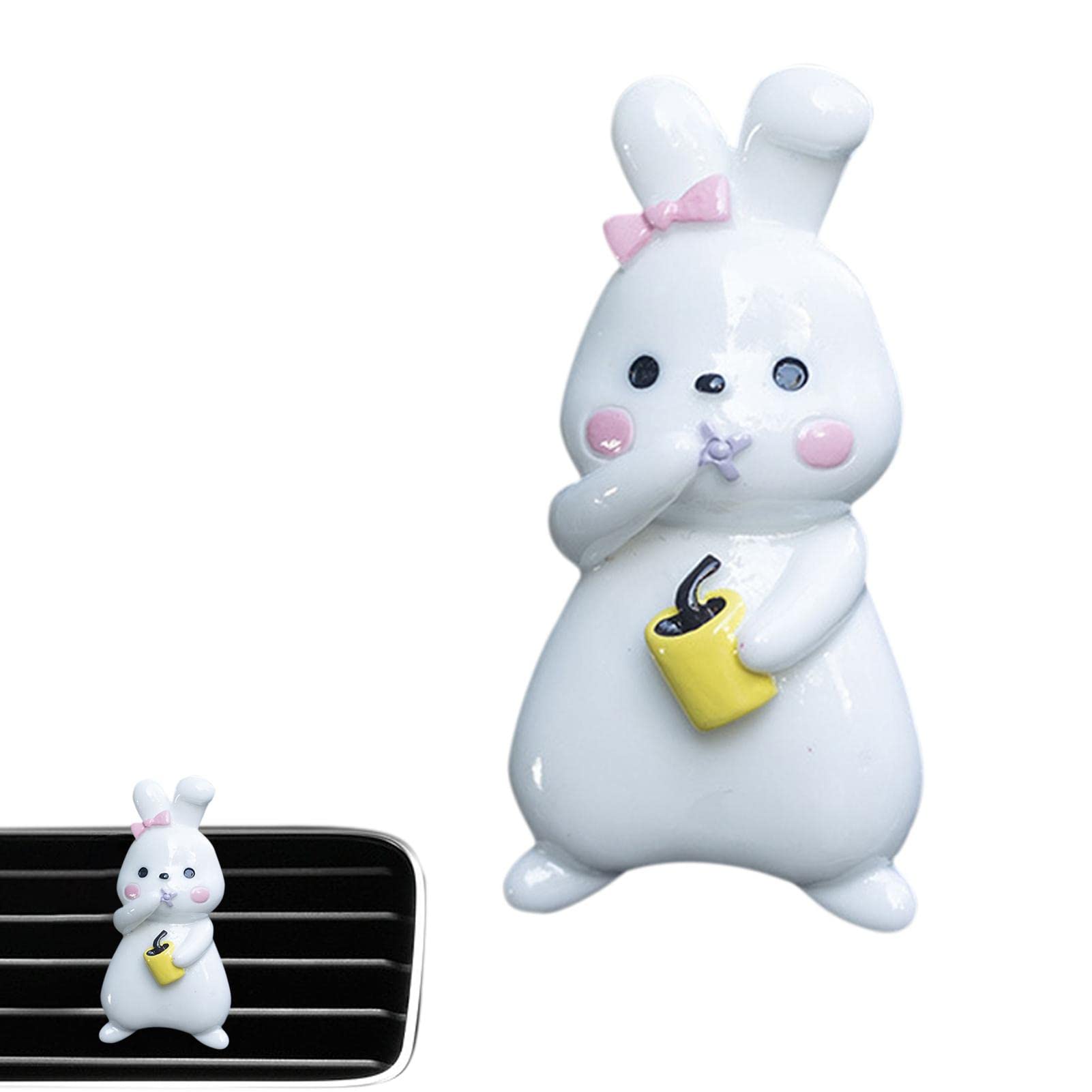 Maodom Air Outlet Clip Car - Air Freshener Car Clip for Girls - Cute Bunny Air Vent Clip Rabbit Car Air Fresheners Vents Clips Car Diffuser Clip Women Auto Interior Decor