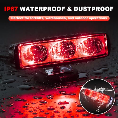 LED Red Line Forklift Safety Light for Warehouse Hazard Warning (2PCS) by HSYFUNA - Used condition - Image 2