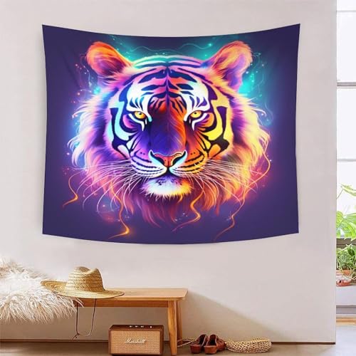 Tapisserie murale tigre 3D de 180x230 cm pour décoration de chambre