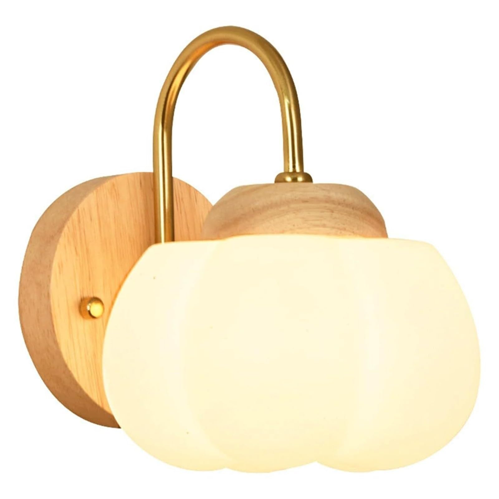 KBUUKYYXouy Creative Cream Wall Mount Light Lamp Sconce Fixture Scandinavian Electroplate Metal Stylish Super Bright for Farmhouse Balcony Foyer Porch