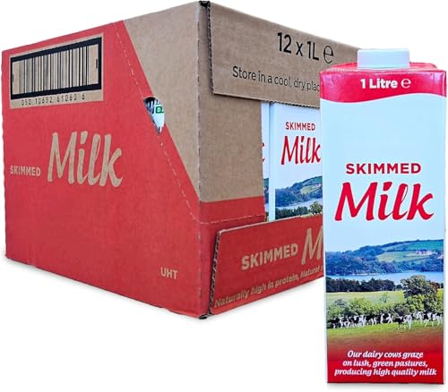 12 x 1L Lakeland Long Life Skimmed Milk 1L - Pack of 12 Cartons