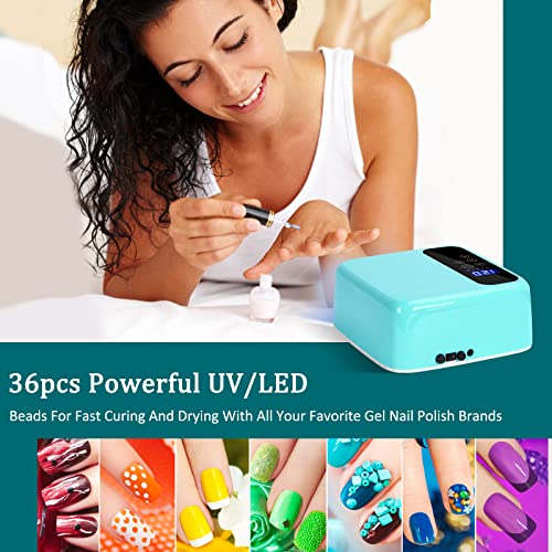 Xttnbm Cordless Uv Led Nail Lamp 72W Professional Nail Dryer With Touch Screen, 36 Uv/Led Beads, 15600Mah Rechargeable Battery, 4 Timers, Auto Sensor, Portable Gel Uv Led Curing Light Lamp For Nails #TOP3