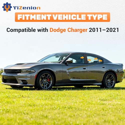 Moldura para postes de pilar de Dodge Charger 2011-2021, kit de ventanas con aspecto carbono 2