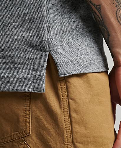 Superdry Para Hombre. M1110031A Polo CláSico De Piqué Confeccionado En AlgodóN OrgáNico Gris (3XL), Casual, Manga Corta - 4