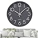 30cm Rund Wanduhr, Modern Wanduhr Quarz Lautlos Wanduhr Ohne Tickgeräusche, Wanduhr Kinder, Wanduhr Groß, Uhrwerk Wanduhr, für Wohnzimmer Küche Kinderzimmer Schlaf Büro Cafe