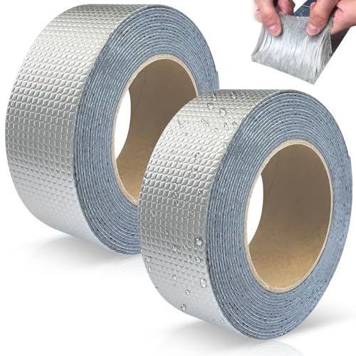 Catálogo para Comprar On-line Taparrosca los preferidos por los clientes. 49 AEVIORA 2Pcs Cinta de Butilo Impermeable, Cinta Impermeable Tapa Goteras, Se Utiliza para Reparar Goteras En Techos, Huecos en Casas, Reventar Tuberías Y Reparar Baldes (5cm*5m)