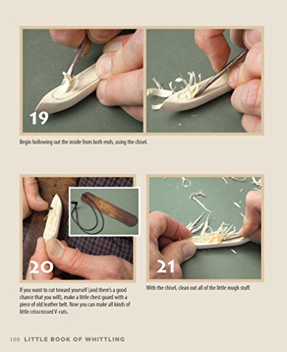 Little Book of Whittling, Gift Edition: Passing Time on the Trail, on the Porch, and Under the Stars (Fox Chapel Publishing) 18 Step-by-Step Projects Including Forks, Birds, Animals, Trees, & Flowers - Image 8