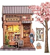 Cutefun Book Nook Kit, DIY Miniature House Kit for Adults, Teens and Beginners, Japanese Sakura B...