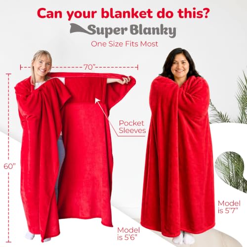 Image of Super Blanky Wearable Blankets for Women & Men, Graduation Day Gift for Her, Cozy Gifts for Women, Wife Birthday Gifts Ideas