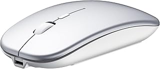 Bluetooth Mouse Wireless Mouse Slim 2.4G Rechargeable Portable Optical Office Mouse,3 Adjustable DPI Dual Mode Bluetooth Wireless Mouse for MacBook,Laptops Windows,Mac OS ,iPad OS 13 or Later