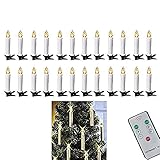 Aspecto realista: estas velas cónicas eléctricas tienen una gran apariencia realista. Cada vela LED con temporizador sin llamas está probada rigurosamente y rigurosamente. Ponlos en portavelas y parece una vela real, pero son seguros para su uso alrededor de niños, mascotas, muebles y bebidas.