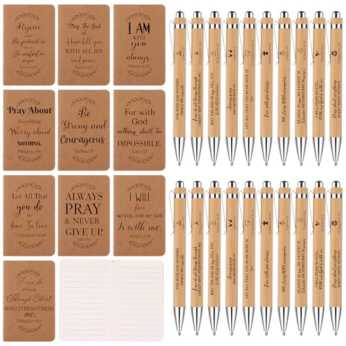 Carnets chrétiens et stylos en lot de 40 pour vos moments de prière et d'inspiration au quotidien