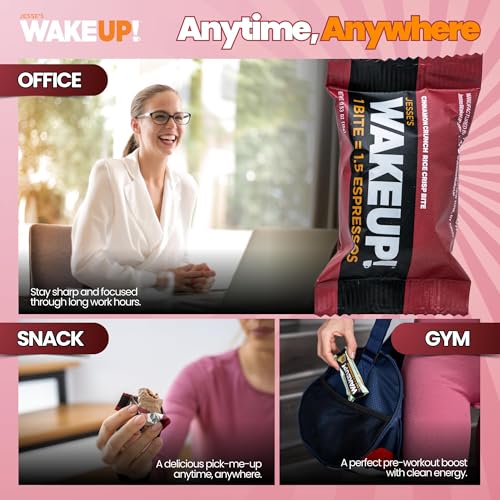 Image of WAKE UP! Cinnamon Crunch Protein Bites, 1.5 Espressos, 3 Pack (24 Bites)