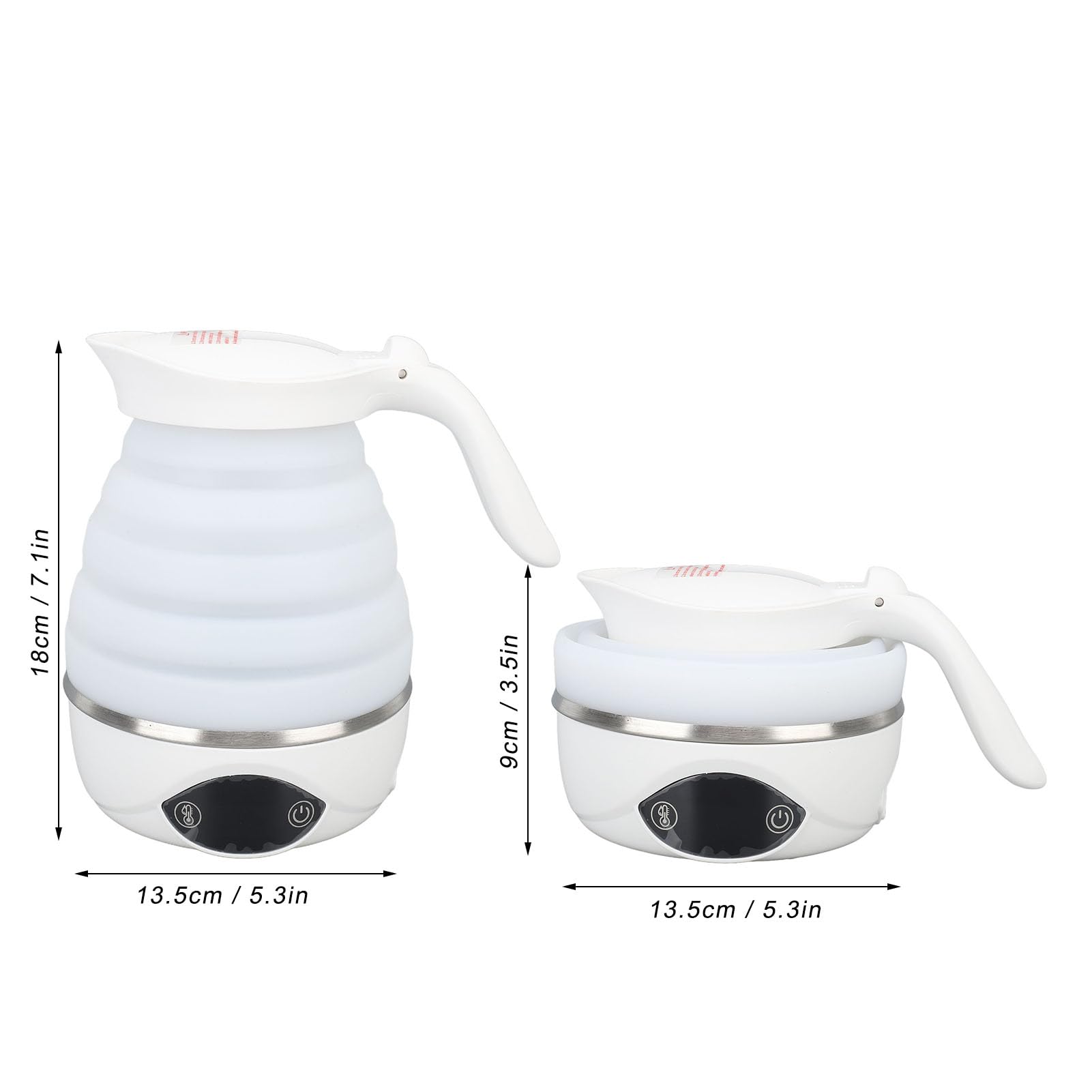 Bollitore Elettrico Piccolo Pieghevole, Bollitore Portatile da Viaggio, Bollitore Elettrico con Spegnimento Automatico Bollitore Elettrico Pieghevole Portatile per Campeggio