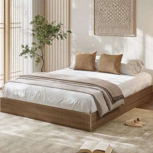 Image of GarveeHome California King Size Bed Frame, Wood Platform Bed, Bed Frame