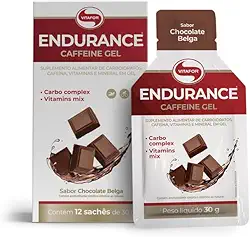 Vitafor - Endurance Caffeine Gel - 12 Sachês de 30g - Chocolate Belga