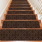Seloom Upgraded Stair Treads Carpet Non-Slip Indoor Stair Runners for Wooden Steps, Stair Rugs for E