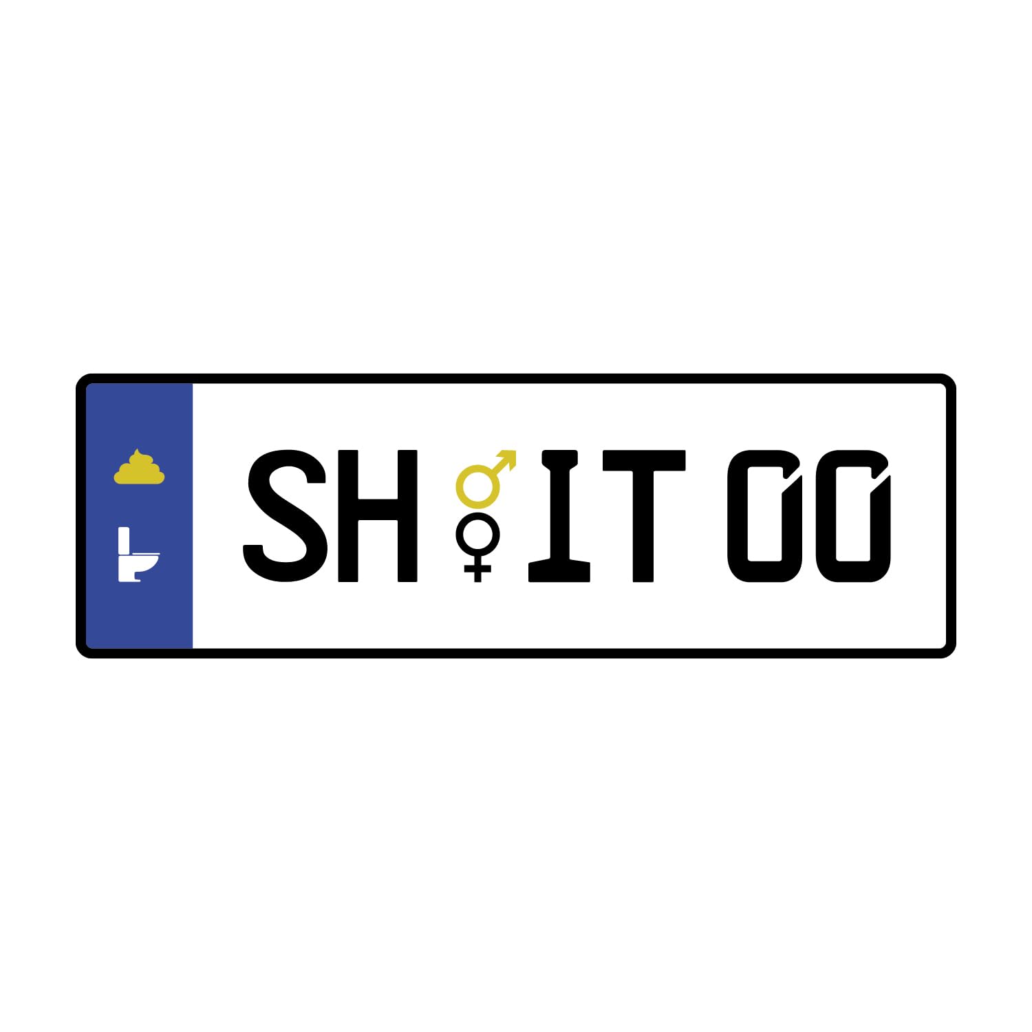 Toilet Sign "" Unisex Number Plate
