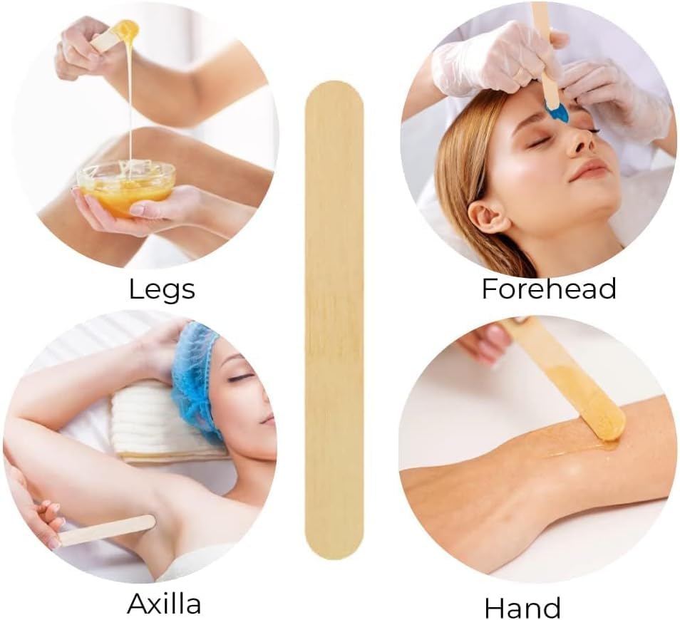 Mibly [125 Count] 6 Inch Jumbo Multipurpose wooden Popsicle sticks, Wood Craft Supplies, Lollipop Lolly Sticks, Wooden Tongue Depressor, Wax Sticks for Waxing, Ice Cream Sticks - Image 5