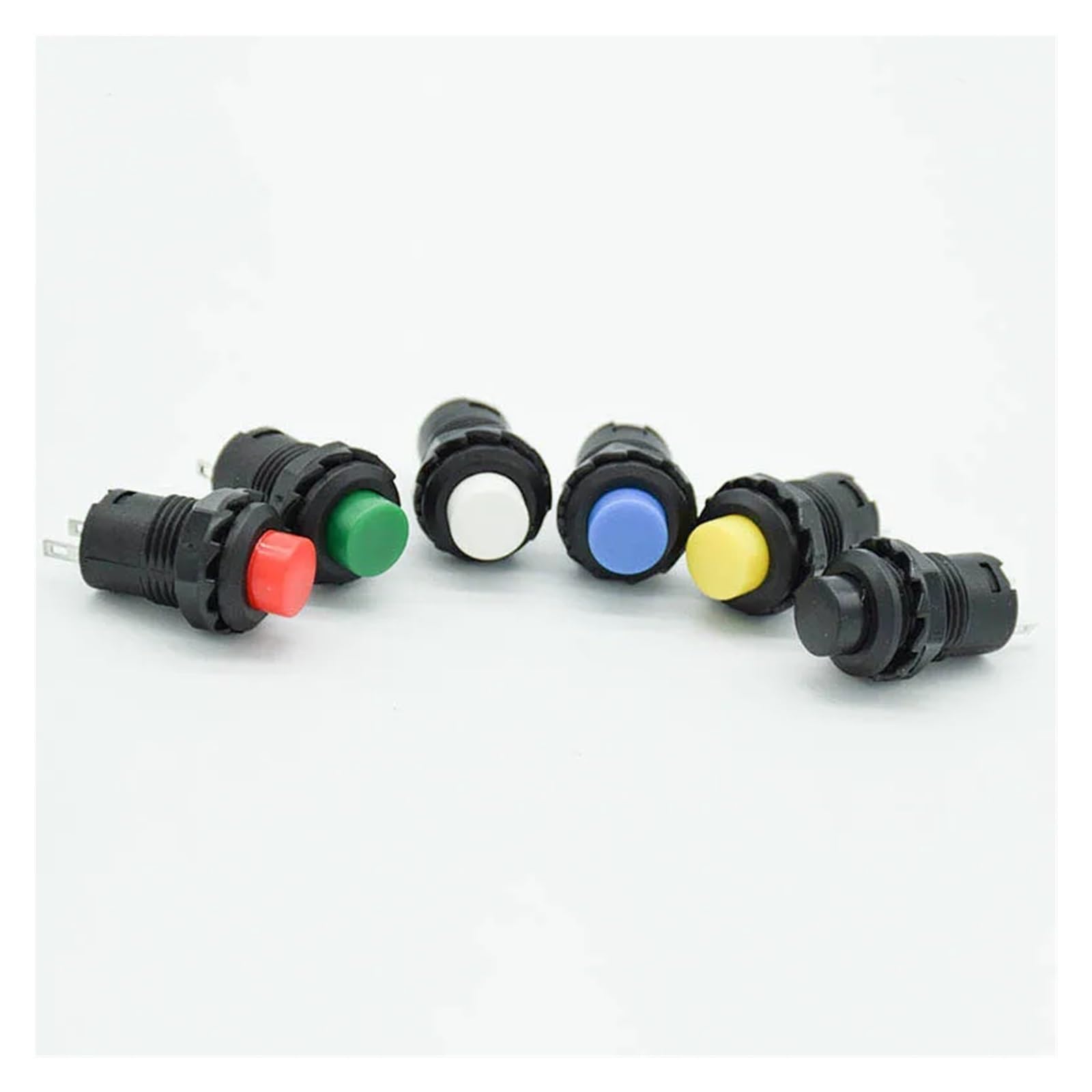 60pcs 12mm Momentary push button switches 3A /125VAC 1.5A/250VAC Momentary Push Button Switch Round CZAOINCU(60 black)