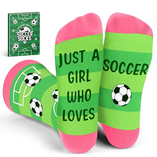 Soccer Socks - Youth and Kids Crazy Socks Ideal Gifts for girls 8-12 Funny and Unique Christmas Gifts for Kids girls Soccer socks for Comfort Great Teen girl Stocking Stuffers