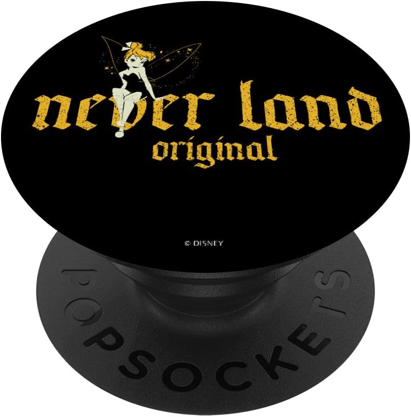 Disney Peter Pan Tinker Bell Sitting Never Land Logo PopSockets MagSafe PopGrip for iPhone