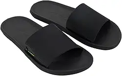 Feel Chinelo Slide Masculino, Preto, Antiderrapante e Confortável