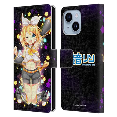 Étui Hatsune Miku Kagamine Rin pour iPhone 14 Plus en cuir